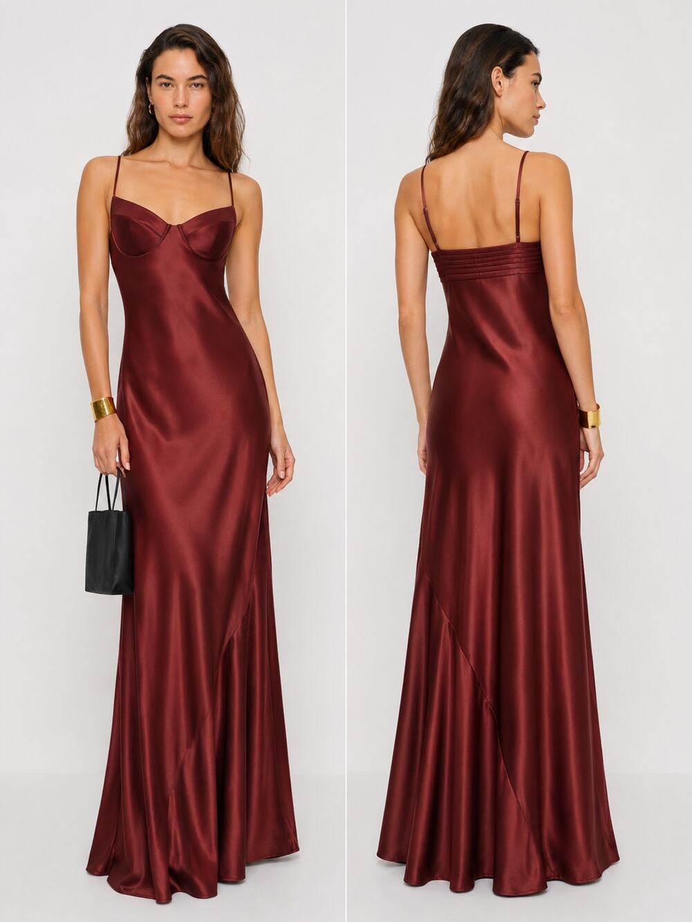 Reformation neva silk dress romance US4